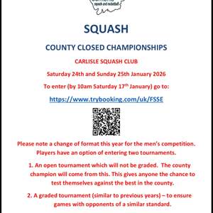 Cumbria County Senior Championships 2026
